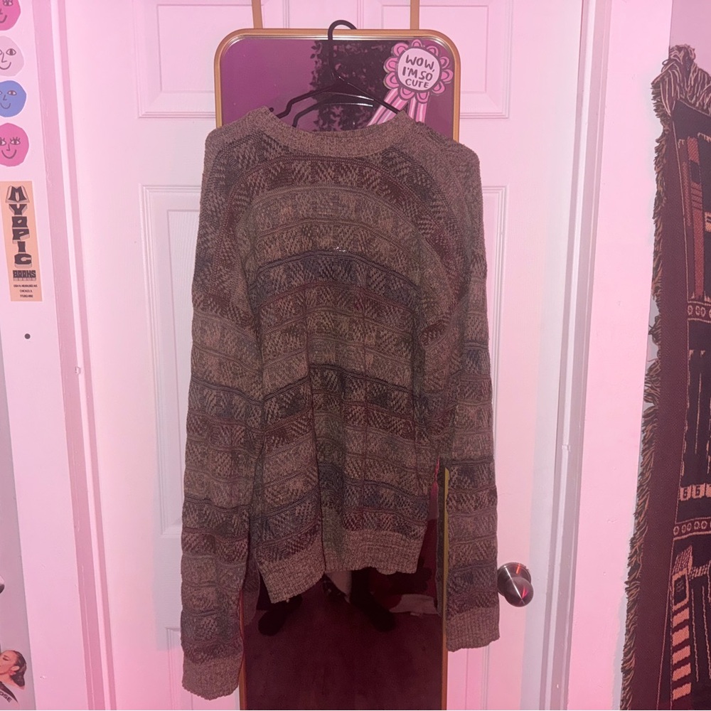Vintage Brown and Gray Crewneck Sweater